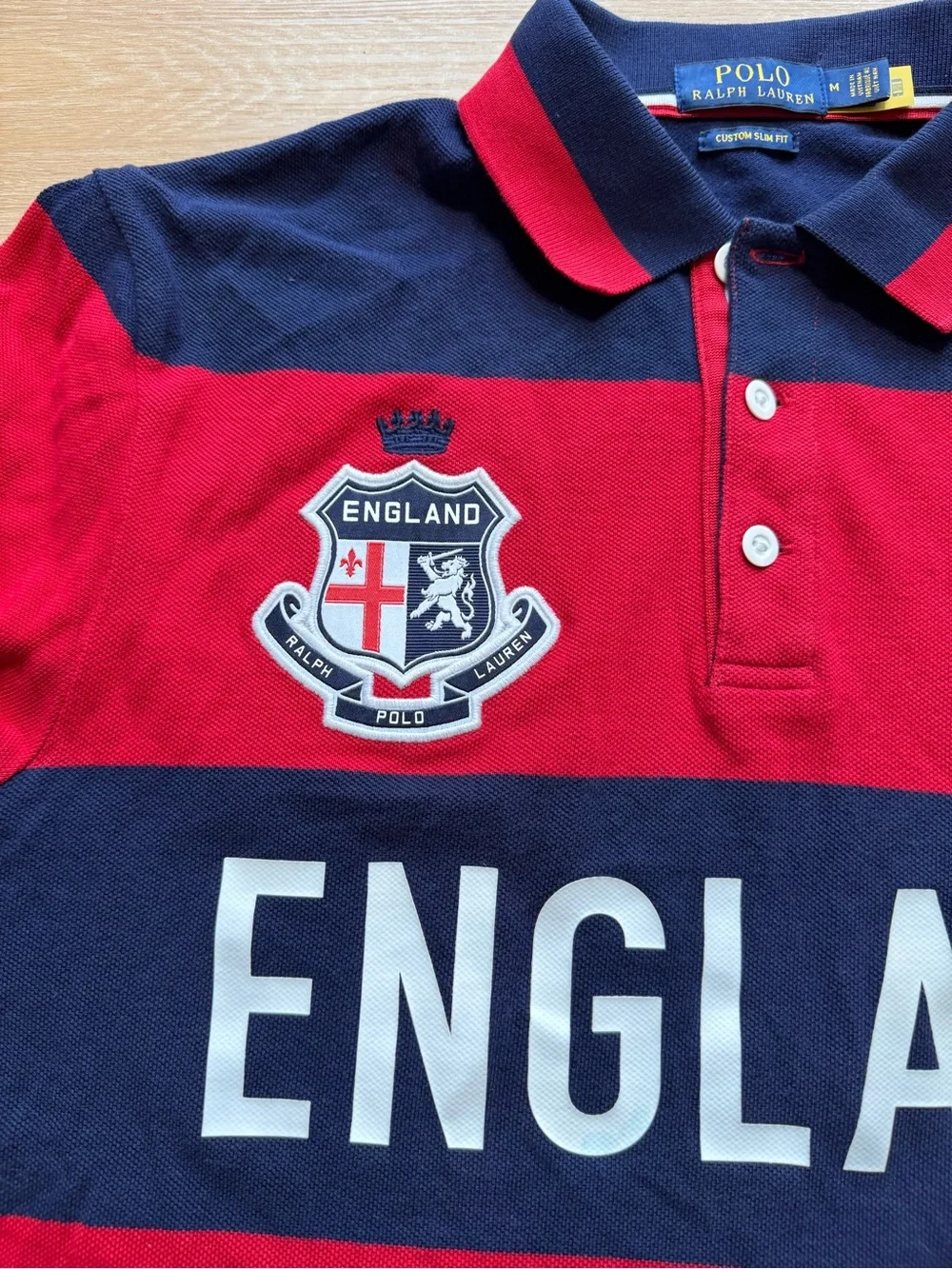 Ralph Lauren Red & Navy England Rugby Polo